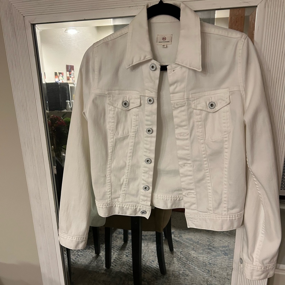 AG Adriano Goldschmied White Denim Jacket
